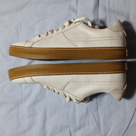 Sorel Womens White Leather Sneakers Size 7 Lace Up Shoes - Picture 8 of 10